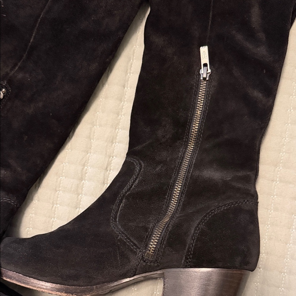 Frye Black Over the Knee Suede Boots - Picture 6 of 6